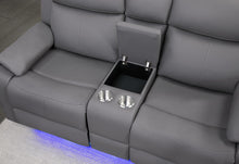 Load image into Gallery viewer, U6026 - 3 Piece Living Room Set (46A Reclining Sofa, Console Reclining Loveseat With Speaker) - Gray