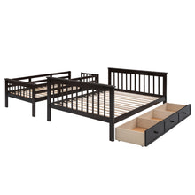 Load image into Gallery viewer, Stairway Bunk Bed With Storage And Guard Rail For Bedroom