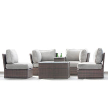 Load image into Gallery viewer, Comfortable Modern Patio Rattan Sectional Set With Cushions