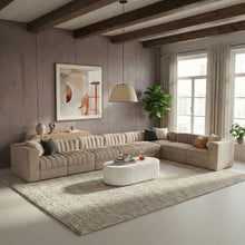 Load image into Gallery viewer, Rummi - Velvet Performance Fabric Upholstered 8 Piece Modular Sectional (With 3 Corner Chairs)
