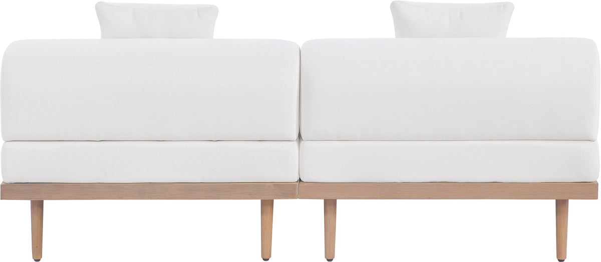 Laguna - 2 Piece Resilient Water Resistant Fabric 71" Outdoor Patio Armless Modular Loveseat