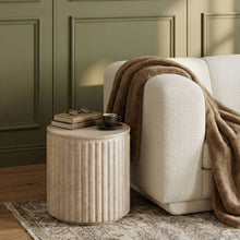 Load image into Gallery viewer, Catania - Concrete Indoor/Outdoor End Table - Travertine
