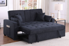 Load image into Gallery viewer, Cody II - 69.5"W Woven Fabric Convertible Sleeper Loveseat with Cup Holder