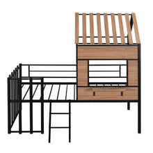Load image into Gallery viewer, Loft Bed With Roof, Window, Guardrail, Ladder
