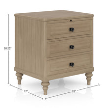 Load image into Gallery viewer, 3 Drawer Nightstand - Sand