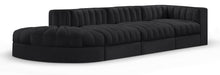 Load image into Gallery viewer, Rummi - Velvet Performance Fabric Upholstered 4 Piece Modular Sectional With Reverse Corner Chair