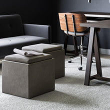 Load image into Gallery viewer, Rockwood - Upholstered Cube Storage Ottoman With Tray