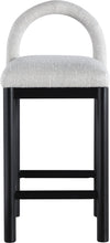 Load image into Gallery viewer, Conrad - Linen Counter Stool With Black Legs