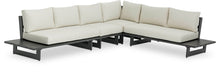 Load image into Gallery viewer, Maldives - 4 Piece Water Resistant Outdoor Patio Modular Sectional With Gray Base