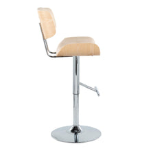 Load image into Gallery viewer, Lombardi - Contemporary Adjustable Barstool With Swivel With Straight T Footrest (Set of 2)