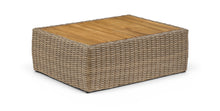Load image into Gallery viewer, Seacrest - Teak Wood And Wicker Outdoor Patio Coffee Table