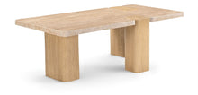 Load image into Gallery viewer, Ravenna - Genuine Fabric Travertine And Oak Wood Table