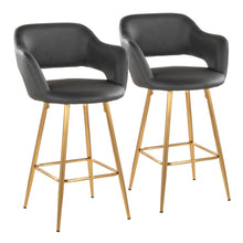 Load image into Gallery viewer, Margarite - Contemporary Fixed Height Counter Stool With Footrest (Set of 2) With Square