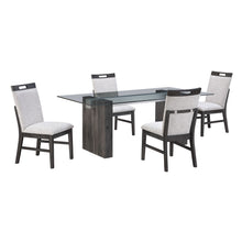 Load image into Gallery viewer, D4238 - 9 Piece Dining Room Set (Dining Table And 8 Dining Chairs) - Clear / Dark Brown / Light Gray
