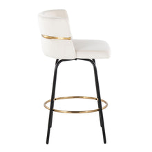 Load image into Gallery viewer, Cinch - Contemporary Fixed Height Counter Stool With Swivel & Round Footrest (Set of 2)