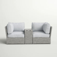 Load image into Gallery viewer, Outdoor Wicker Loveseat With Cushions