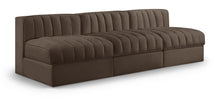 Load image into Gallery viewer, Rummi - Velvet Performance Fabric Upholstered 3 Piece Modular Armless Sofa