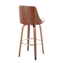 Load image into Gallery viewer, Gianna - Mid Century Modern Fixed Height Barstool With Swivel With Round Footrest (Set of 2)