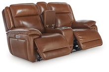 Load image into Gallery viewer, Healy Pier - Power Reclining Loveseat With Console / Adj Headrest - Chocolate