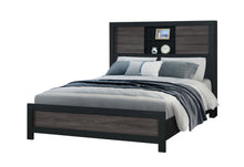 Load image into Gallery viewer, Lisbon - Queen Bookcase Bed - Gray / Black