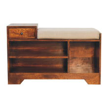 Load image into Gallery viewer, Retreat - Shoe Bench, 1 Drawer - Chestnut