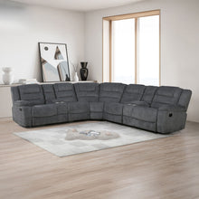 Load image into Gallery viewer, Redondo - 3 Piece Manual Sectional (2 Loveseats & Wedge) - Dark Gray