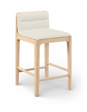 Load image into Gallery viewer, Ellis - Vegan Leather Upholstered Counter Stool (Set of 2) - Natural Base
