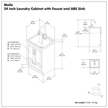 Load image into Gallery viewer, Maile - All-In-One Laundry Utility Sink And Cabinet