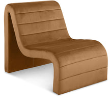 Load image into Gallery viewer, Ivy - Velvet Accent Chair - Saddle