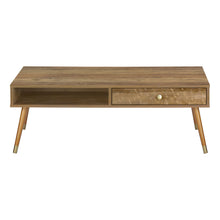 Load image into Gallery viewer, Coffee Table, Accent, Cocktail, Rectangular, Storage, Living Room, Wood Legs, Mid Century - Walnut