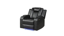 Load image into Gallery viewer, Galaxy Home Benz LED & Power Recliner Chair in Black