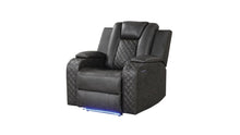 Load image into Gallery viewer, Galaxy Home Benz LED & Power Recliner Chair in Gray