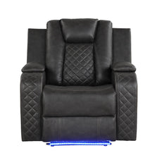 Load image into Gallery viewer, Galaxy Home Benz LED & Power Recliner Chair in Gray image