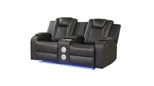 Load image into Gallery viewer, Galaxy Home Benz LED & Power Reclining Loveseat in Gray