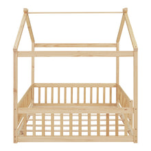 Load image into Gallery viewer, Bed House Bed Frame With Fence