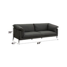 Load image into Gallery viewer, Tadi - Top Grain Leather Loveseat - Black