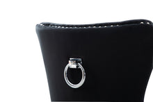 Load image into Gallery viewer, Galaxy Home Erica Stainless Steel Legs Dining Chair (Set of 2) in Black