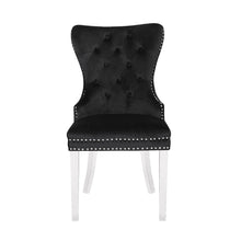 Load image into Gallery viewer, Galaxy Home Erica Stainless Steel Legs Dining Chair (Set of 2) in Black