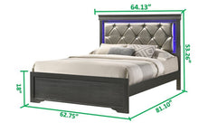 Load image into Gallery viewer, Galaxy Home Brooklyn Queen Bed in Gray