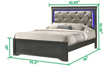 Load image into Gallery viewer, Galaxy Home Brooklyn Twin Bed in Gray