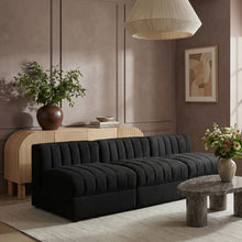 Load image into Gallery viewer, Rummi - Velvet Performance Fabric Upholstered 3 Piece Modular Armless Sofa