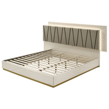 Load image into Gallery viewer, Stanley - Bed With LED Upholstered Headboard