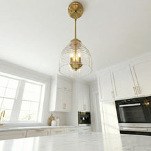 Load image into Gallery viewer, Ember - 3 Candle Lights Chain Pendant - Clear / Gold
