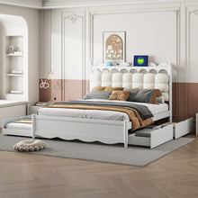 Load image into Gallery viewer, Storage Platform Bed, With 2 Big Drawers, Trundle, One Set Of Sockets & USB Ports