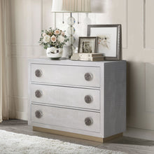 Load image into Gallery viewer, Anpu - Faux Crocodile Skin Console Cabinet - Silver