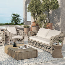 Load image into Gallery viewer, Everly - Frame Barrel Deep Seating Patio Loveseat Sofa Axroma Olefin - Oat Beige