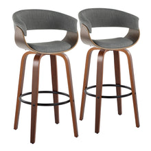 Load image into Gallery viewer, Vintage Mod - Mid Century Modern Fixed Height Barstool With Swivel & Round Footrest (Set of 2)