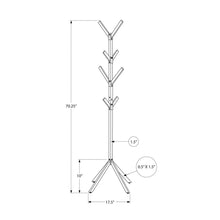 Load image into Gallery viewer, Coat Rack, Hall Tree, Free Standing, 8 Hooks, Entryway, Contemporary & Modern