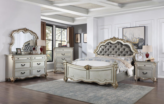 B060 - Nightstand - Antique Platinum