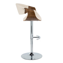 Load image into Gallery viewer, Curvo - Mid Century Modern Adjustable Barstool With Swivel With Rounded T Footrest (Set of 2)